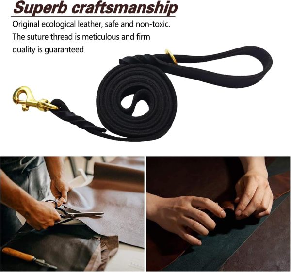 LWBMG Leather Dog Leash Real Leather Training Leash All-5