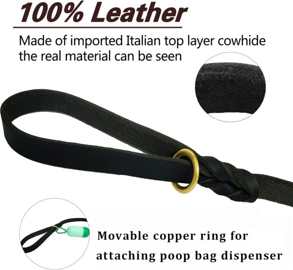LWBMG Leather Dog Leash Real Leather Training Leash All-2