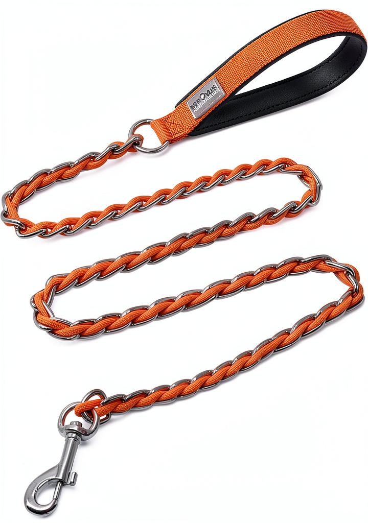 S-ETOVUS chain dog leash in use with a large dog