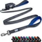 Black Rhino Heavy Duty Dog Leash Reflective Double Handle-0