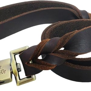 LWBMG Leather Dog Leash Heavy Duty Training Large Dogs-0