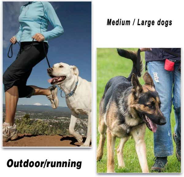 LWBMG Leather Dog Leash Braided Heavy Duty Training Leash-4