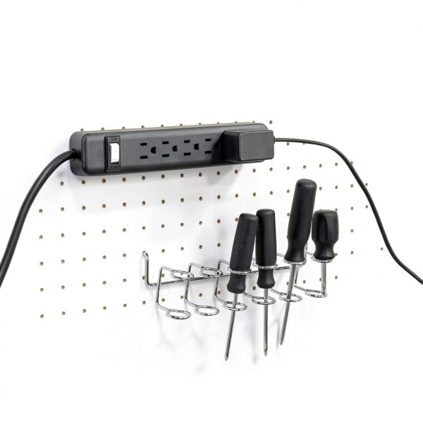 GE 6-Outlet Power Strip Black PVC-4