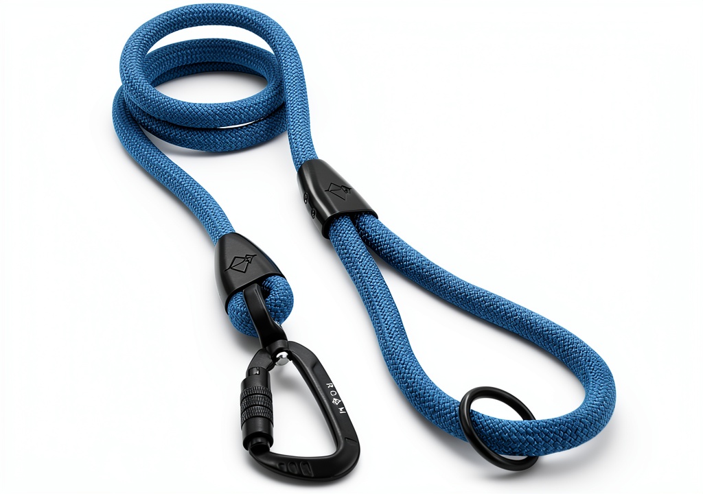 Explorer leash being used on a forest trail