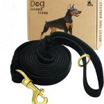 LWBMG Leather Dog Leash Handwoven Training Leash for Dogs-0