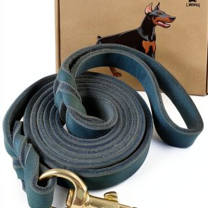 LWBMG Leather Dog Leash Real Italian Leather Training Leash-0