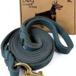 LWBMG Leather Dog Leash Real Italian Leather Training Large-0
