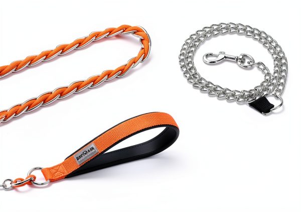 S-ETOVUS Chain Dog Leash Heavy Duty Metal Swivel Clasp-4