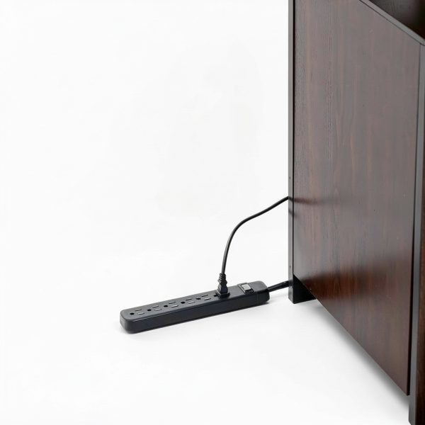 GE 6-Outlet Power Strip Black PVC-5