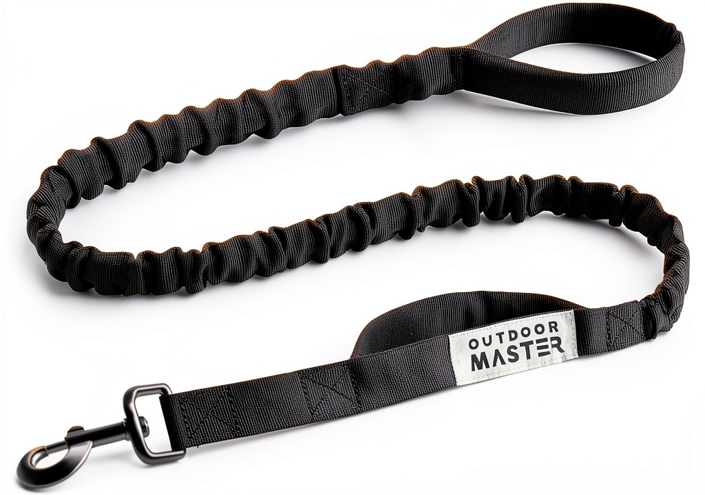 Installing OutdoorMaster Bungee Dog Leash for Large Medium Small Dogs on a wooden desk