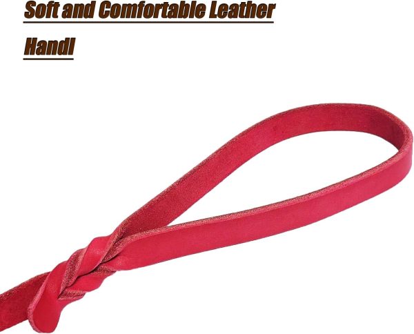 LWBMG Leather Dog Leash Real Italian Handwoven Training-3