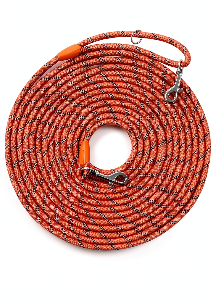 Tairro dog leash in use during a sunset walk