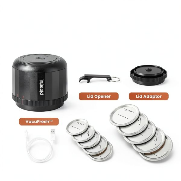 Mason Jar Vacuum Sealer Plateful VacuFresh-4