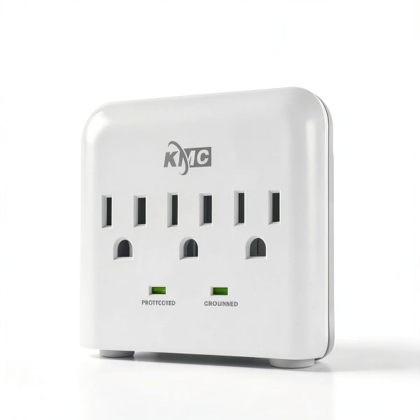 KT-KMC 3-Outlet Surge Protector with 4 USB Ports Wall Mount-1
