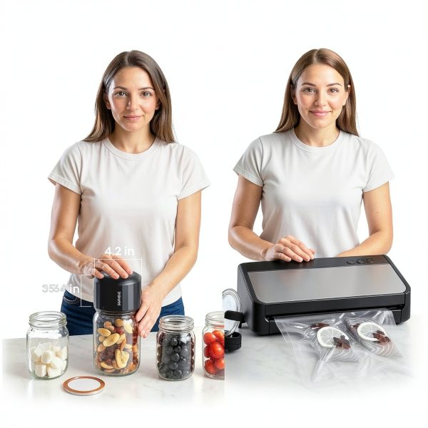 Mason Jar Vacuum Sealer Plateful VacuFresh-6