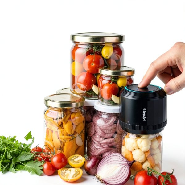 Mason Jar Vacuum Sealer Plateful VacuFresh-5