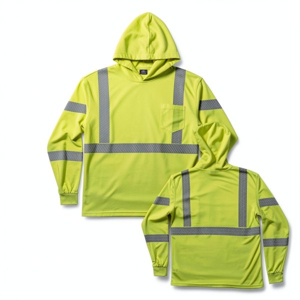 VENDACE Hi Vis Safety Shirt Men High Visibility Yellow Long Sleeve-6