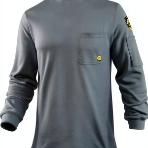 Ptahdus Flame Resistant Work Shirt Men 7.1oz Teal Grey Heather XL-0