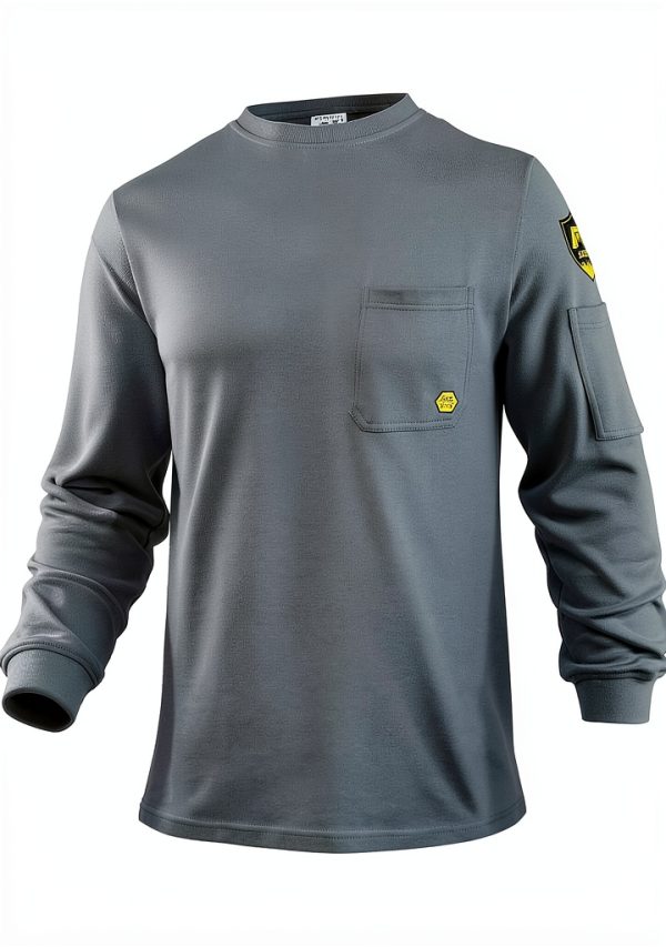 Ptahdus Flame Resistant Work Shirt Men 7.1oz Teal Grey Heather XL-0