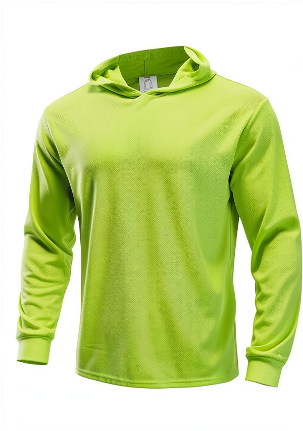 SafetyPro High Visibility Hooded Work Shirt Polyester Mesh Breathable-4