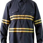 Safety Shirt Just In Trend Long Sleeve Reflective Navy Blue-0