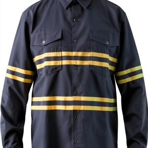 Safety Shirt Just In Trend Long Sleeve Reflective Navy Blue-0