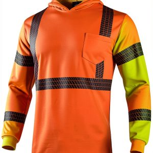 VENDACE Hi Vis Safety Shirt Men High Visibility Yellow Long Sleeve-0