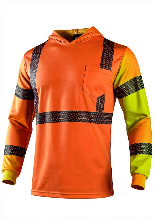 VENDACE Hi Vis Safety Shirt Men High Visibility Yellow Long Sleeve-0