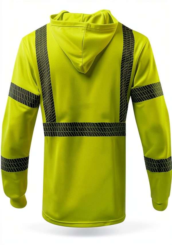 VENDACE Hi Vis Safety Shirt Men High Visibility Yellow Long Sleeve-2