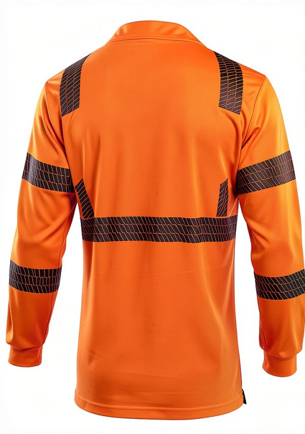 VENDACE Hi-Vis Long Sleeve Safety Shirt Orange 100% Polyester-0