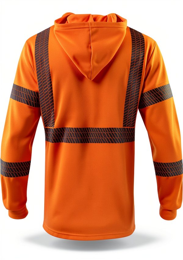 VENDACE Hi-Vis Long Sleeve Safety Shirt Orange 100% Polyester-2