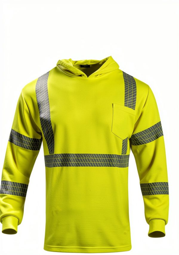 VENDACE Hi Vis Safety Shirt Men High Visibility Yellow Long Sleeve-3