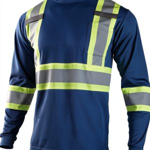VENDACE Hi Vis T Shirt 3X-Large Royal Blue with Reflective Strips-0