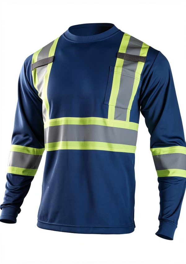 VENDACE Hi Vis T Shirt 3X-Large Royal Blue with Reflective Strips-0