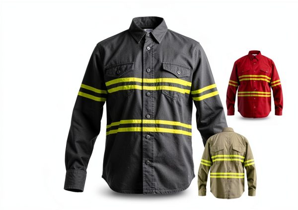 Safety Shirt Just In Trend Long Sleeve Reflective Navy Blue-2