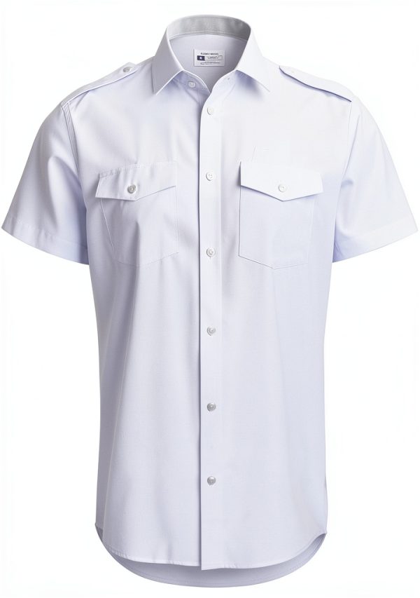 Pilot Uniform Shirt, Stretch Breathable Fabric, with Wing Eyelets-0