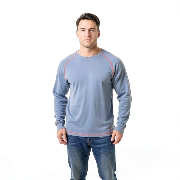 SKSAFETY FR Shirt for Men Long Sleeve Welding 6oz High Vis CAT2-3