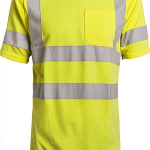 L&M Hi Vis T Shirt Class 3 Reflective Lime Orange Short Long Sleeve-0