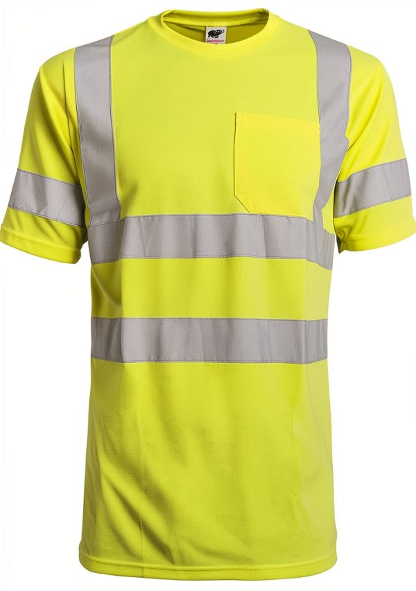 L&M Hi Vis T Shirt Class 3 Reflective Lime Orange Short Long Sleeve-0