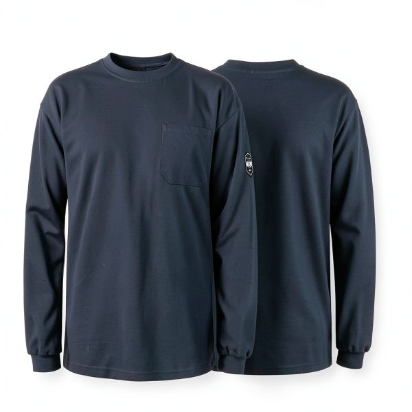 FR Shirts for Men 5.5OZ Welding Shirt Navy XL Flame Resistant-1
