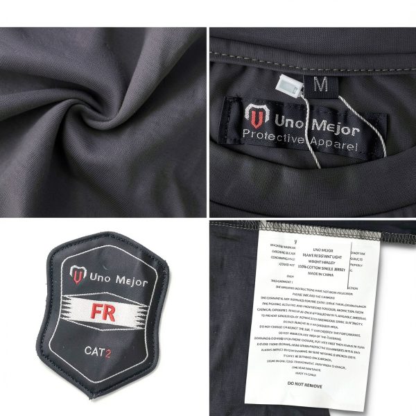 FR Shirts for Men 5.5OZ Welding Shirt Navy XL Flame Resistant-3