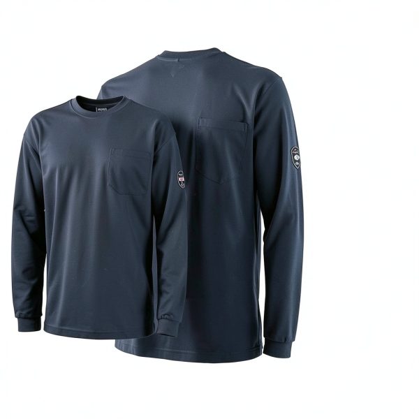 FR Shirts for Men 5.5OZ Welding Shirt Navy XL Flame Resistant-2